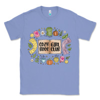 Colony Blue cozy book girl club Classic Tee - MaliasSmallBusiness