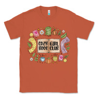 Copper cozy book girl club Classic Tee - MaliasSmallBusiness