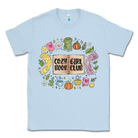 Dusty Blue cozy book girl club Classic Tee - MaliasSmallBusiness
