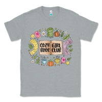 Heather Grey cozy book girl club Classic Tee - MaliasSmallBusiness