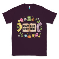 Plum cozy book girl club Classic Tee - MaliasSmallBusiness