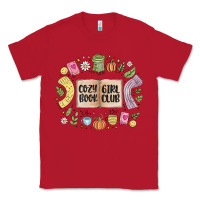Red cozy book girl club Classic Tee - MaliasSmallBusiness
