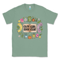 Sage cozy book girl club Classic Tee - MaliasSmallBusiness