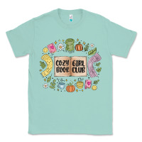 Seafoam cozy book girl club Classic Tee - MaliasSmallBusiness