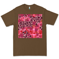 Cacao valentines day roses leopard seamless pattern Premium Tee - JahusDesignShop