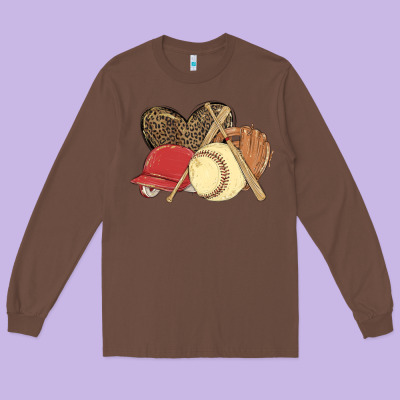 Softball Long Sleeve Tee Designed By Maliassmallbusiness