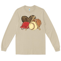 Mushroom softball Long Sleeve Tee - MaliasSmallBusiness