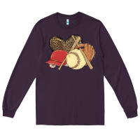 Plum softball Long Sleeve Tee - MaliasSmallBusiness