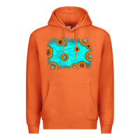 Carrot turquoise gemstone sunflower background Premium Hoodie - JahusDesignShop