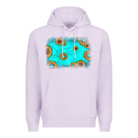 Lilac turquoise gemstone sunflower background Premium Hoodie - JahusDesignShop