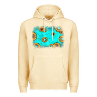Pina Colada turquoise gemstone sunflower background Premium Hoodie - JahusDesignShop