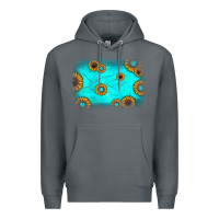 Rock turquoise gemstone sunflower background Premium Hoodie - JahusDesignShop