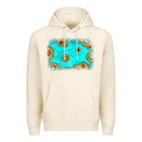 Tofu turquoise gemstone sunflower background Premium Hoodie - JahusDesignShop