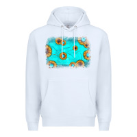 White turquoise gemstone sunflower background Premium Hoodie - JahusDesignShop