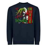 Navy grinch hand telemetry nurse Heavyweight Sweatshirt - NancyCooperArtShop
