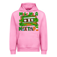 Fuchsia Pink St. Patrick's Day make me a mixtape Urban Hoodie - FaDigitalArtStudio