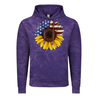 Cloud Purple american flag sunflower Vintage Hoodie - Jasminsmagicworld