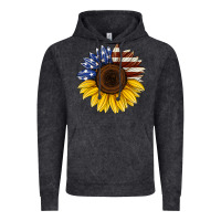 Vintage Black american flag sunflower Vintage Hoodie - Jasminsmagicworld