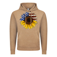 Vintage Coffee american flag sunflower Vintage Hoodie - Jasminsmagicworld