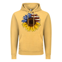 Vintage Mustard american flag sunflower Vintage Hoodie - Jasminsmagicworld