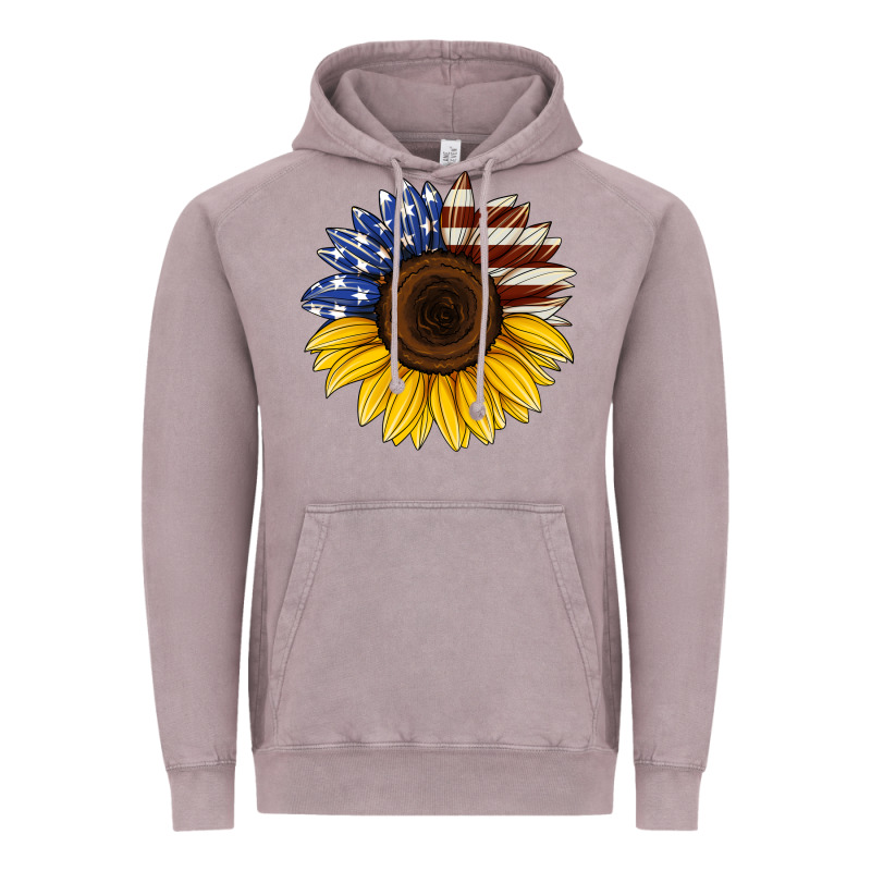 American Flag Sunflower Vintage Hoodie by Jasminsmagicworld | Teevron