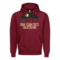 Burgundy San Francisco California Zipper Hoodie - Bettercallsaul