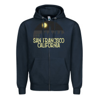 Navy San Francisco California Zipper Hoodie - Bettercallsaul
