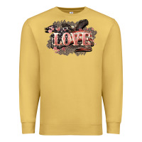 Antique Gold Love America 4th of july Premium Sweatshirt - HowdyJamesFarm