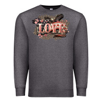 Charcoal Heather Love America 4th of july Premium Sweatshirt - HowdyJamesFarm
