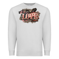 Dove Grey Love America 4th of july Premium Sweatshirt - HowdyJamesFarm