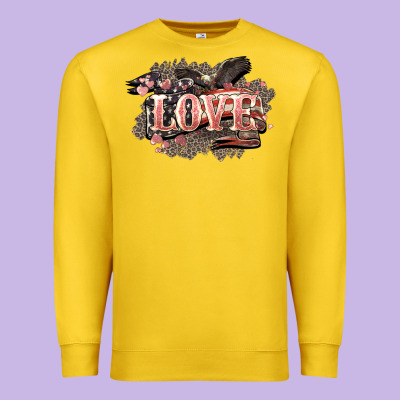 Love America 4th Of July Premium Sweatshirt Designed By Howdyjamesfarm