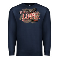 Navy Love America 4th of july Premium Sweatshirt - HowdyJamesFarm