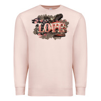 Pale Pink Love America 4th of july Premium Sweatshirt - HowdyJamesFarm