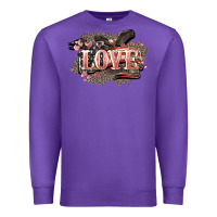 Purple Love America 4th of july Premium Sweatshirt - HowdyJamesFarm