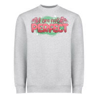 Heather Grey i am not perfect Heavyweight Sweatshirt - MaliasSmallBusiness