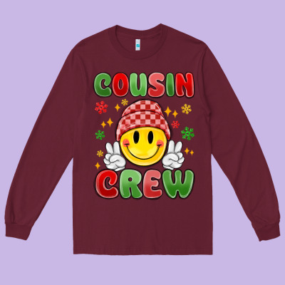 Cousin Crew Long Sleeve Tee Designed By Maliassmallbusiness