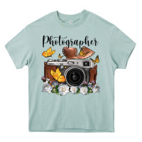 Arona photographer floral butterfly film roll vintage camera Heavy Core Tee - FaDigitalArtStudio