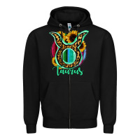 Black Taurus Zodiac Zipper Hoodie - Bettercallsaul