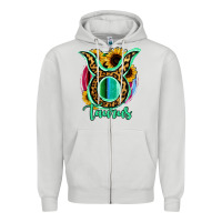 Dove Grey Taurus Zodiac Zipper Hoodie - Bettercallsaul