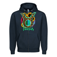 Navy Taurus Zodiac Zipper Hoodie - Bettercallsaul