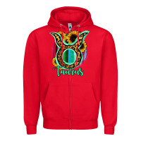 Red Taurus Zodiac Zipper Hoodie - Bettercallsaul