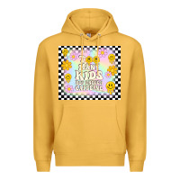 Mustard too many kids not enough caffeine Premium Hoodie - TumblerDesignByShophia