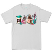 Dove Grey cat  coffee cup Premium Tee - AdoDesignShop