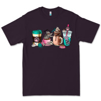 Plum cat  coffee cup Premium Tee - AdoDesignShop