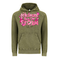 Vintage Olive stronger than the storm breast cancer Vintage Hoodie - RanaPortraitStore