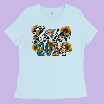 Senior 2024 Ladies Tee Designed By Racoondesign