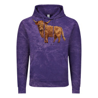 Cloud Purple highland cow Vintage Hoodie - BarkalooDesign