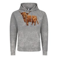 Cloud Rock highland cow Vintage Hoodie - BarkalooDesign