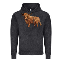 Vintage Black highland cow Vintage Hoodie - BarkalooDesign