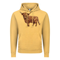 Vintage Mustard highland cow Vintage Hoodie - BarkalooDesign